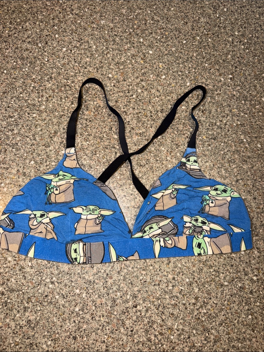 MeUndies Blue 'Baby Yoda' Print Bralette